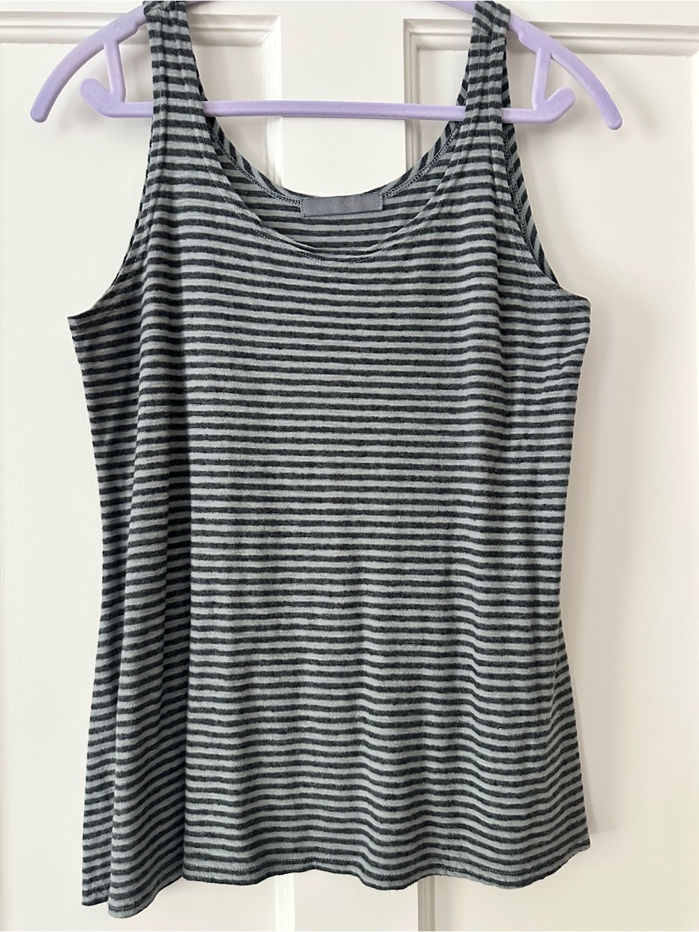 cut loose Black and Gray Striped Tank Top Small
